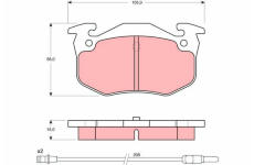 Sada brzdových platničiek kotúčovej brzdy TRW GDB1120