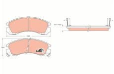Sada brzdových platničiek kotúčovej brzdy TRW GDB1126