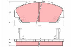 Sada brzdových destiček, kotoučová brzda TRW GDB1137