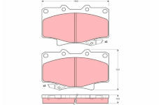 Sada brzdových destiček, kotoučová brzda TRW GDB1154