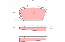 Sada brzdových destiček, kotoučová brzda TRW GDB116
