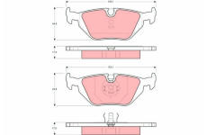 Sada brzdových platničiek kotúčovej brzdy TRW GDB1189