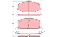 Sada brzdových destiček, kotoučová brzda TRW GDB1190