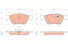 Sada brzdových destiček, kotoučová brzda TRW GDB1205