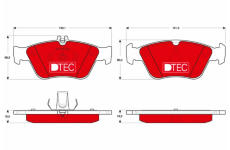 Sada brzdových destiček, kotoučová brzda TRW GDB1205DTE
