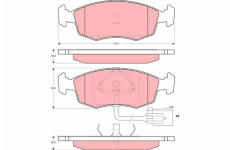 Sada brzdových platničiek kotúčovej brzdy TRW GDB1208