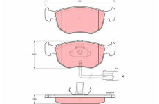 Sada brzdových destiček, kotoučová brzda TRW GDB1213