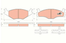 Sada brzdových platničiek kotúčovej brzdy TRW GDB1219