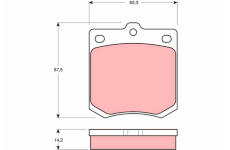 Sada brzdových destiček, kotoučová brzda TRW GDB122