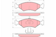 Sada brzdových platničiek kotúčovej brzdy TRW GDB1222