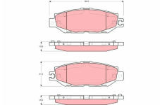 Sada brzdových destiček, kotoučová brzda TRW GDB1240