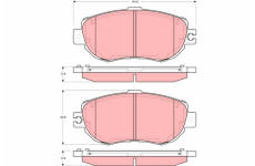 Sada brzdových destiček, kotoučová brzda TRW GDB1241