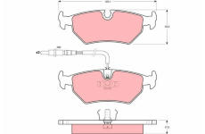 Sada brzdových platničiek kotúčovej brzdy TRW GDB1258