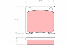 Sada brzdových destiček, kotoučová brzda TRW GDB126