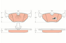 Sada brzdových platničiek kotúčovej brzdy TRW GDB1265