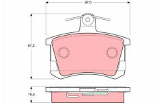 Sada brzdových destiček, kotoučová brzda TRW GDB1310