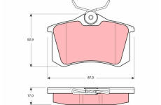 Sada brzdových destiček, kotoučová brzda TRW GDB1311