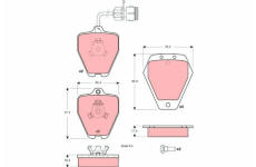 Sada brzdových destiček, kotoučová brzda TRW GDB1329