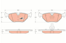 Sada brzdových platničiek kotúčovej brzdy TRW GDB1344
