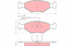 Sada brzdových platničiek kotúčovej brzdy TRW GDB1347