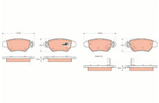 Sada brzdových platničiek kotúčovej brzdy TRW GDB1352