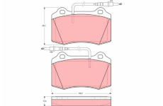 Sada brzdových destiček, kotoučová brzda TRW GDB1359