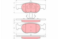 Sada brzdových platničiek kotúčovej brzdy TRW GDB1382
