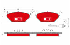 Sada brzdových destiček, kotoučová brzda TRW GDB1386DTE