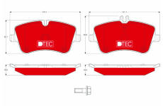 Sada brzdových destiček, kotoučová brzda TRW GDB1413DTE