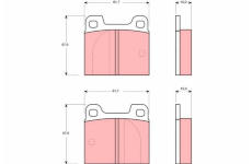 Sada brzdových destiček, kotoučová brzda TRW GDB142