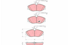 Sada brzdových platničiek kotúčovej brzdy TRW GDB1423