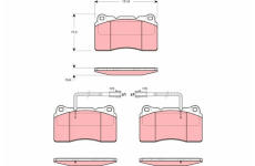 Sada brzdových destiček, kotoučová brzda TRW GDB1453