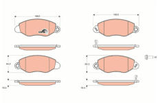 Sada brzdových destiček, kotoučová brzda TRW GDB1461