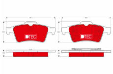 Sada brzdových platničiek kotúčovej brzdy TRW GDB1469DTE