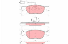 Sada brzdových destiček, kotoučová brzda TRW GDB1486