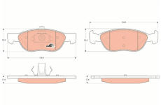 Sada brzdových platničiek kotúčovej brzdy TRW GDB1487