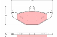 Sada brzdových destiček, kotoučová brzda TRW GDB1494