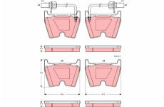 Sada brzdových destiček, kotoučová brzda TRW GDB1507