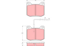 Sada brzdových platničiek kotúčovej brzdy TRW GDB151
