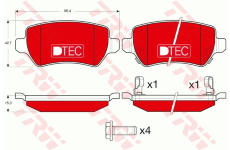 Sada brzdových destiček, kotoučová brzda TRW GDB1515DTE
