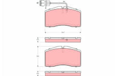 Sada brzdových destiček, kotoučová brzda TRW GDB1523