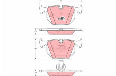 Sada brzdových destiček, kotoučová brzda TRW GDB1527