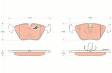 Sada brzdových destiček, kotoučová brzda TRW GDB1531