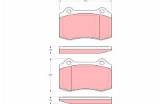 Sada brzdových destiček, kotoučová brzda TRW GDB1537