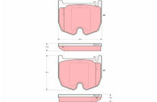 Sada brzdových destiček, kotoučová brzda TRW GDB1541