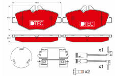 Sada brzdových destiček, kotoučová brzda TRW GDB1542DTE