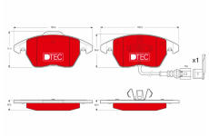 Sada brzdových destiček, kotoučová brzda TRW GDB1550DTE