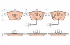 Sada brzdových destiček, kotoučová brzda TRW GDB1554