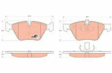 Sada brzdových destiček, kotoučová brzda TRW GDB1559