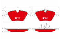Sada brzdových platničiek kotúčovej brzdy TRW GDB1559DTE